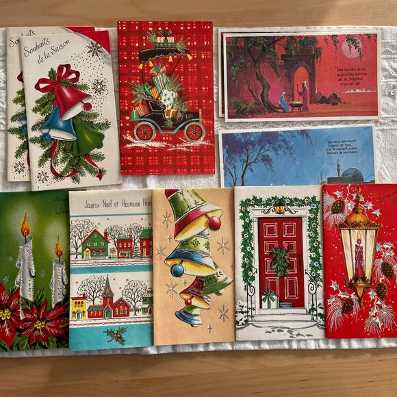 Cartes de Noël vintage - paquet de 10 - Picture 3 of 5